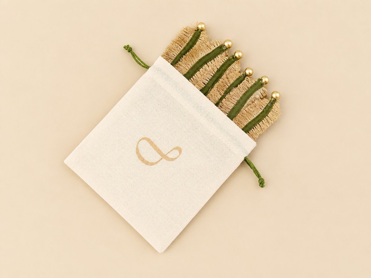 Gold Leaf Napkin Rings (Set of 6)