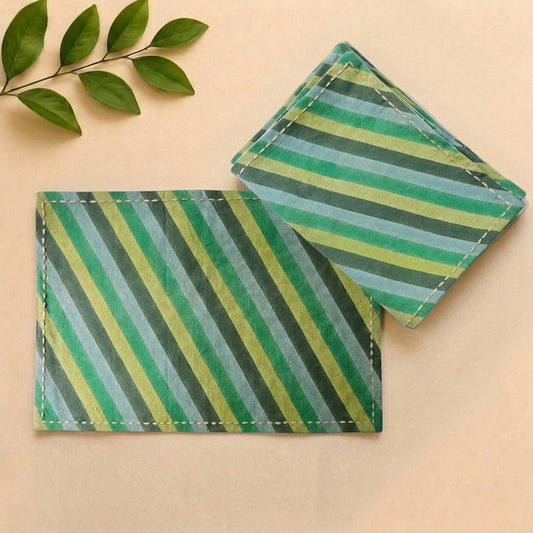 Forest Stripe Canvas Table Mats (Set of 6)