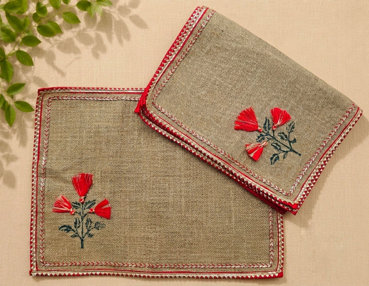 Marigold Jute Table Mats (Set of 6)