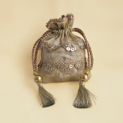 Scallop Tissue Coin Potli