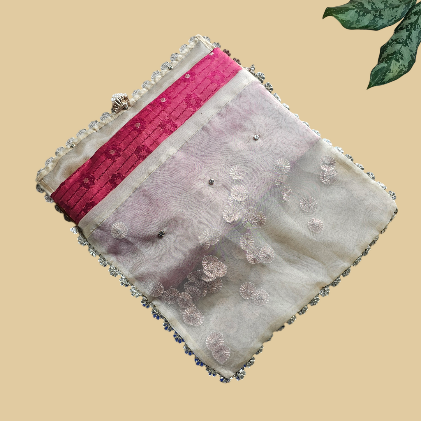 Gota Organza Saree Cover