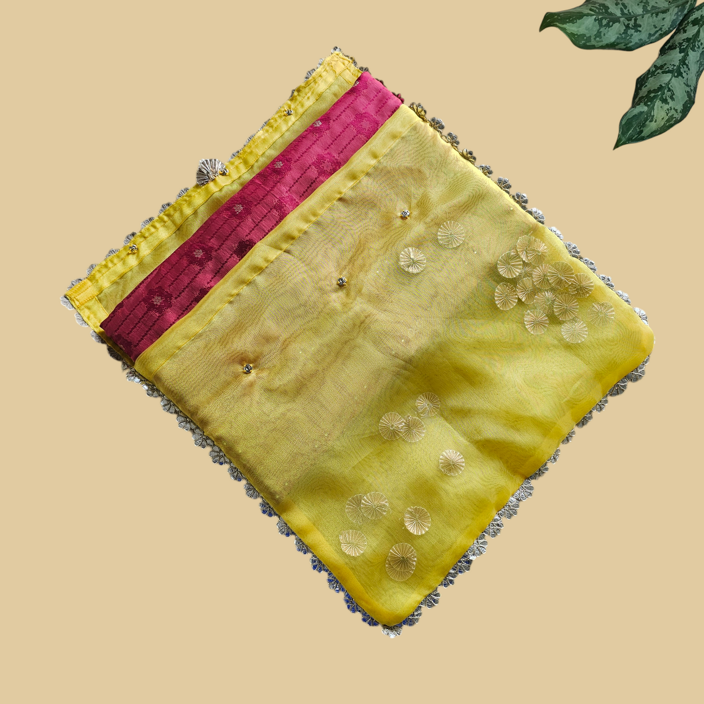 Gota Organza Saree Cover