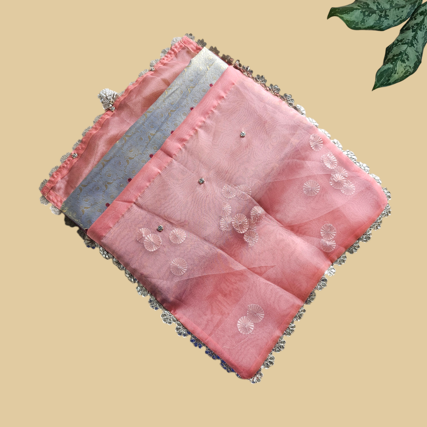 Gota Organza Saree Cover