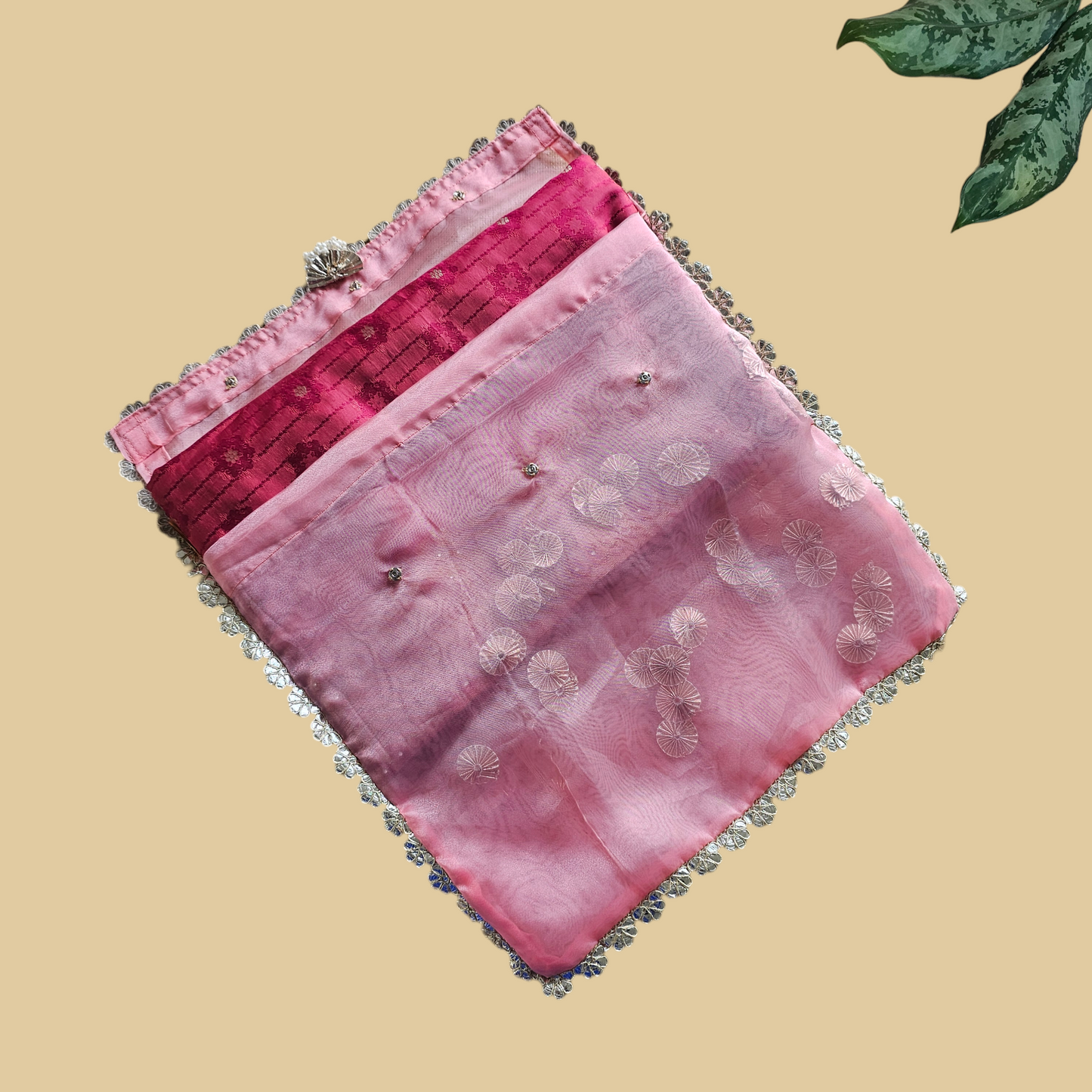 Gota Organza Saree Cover