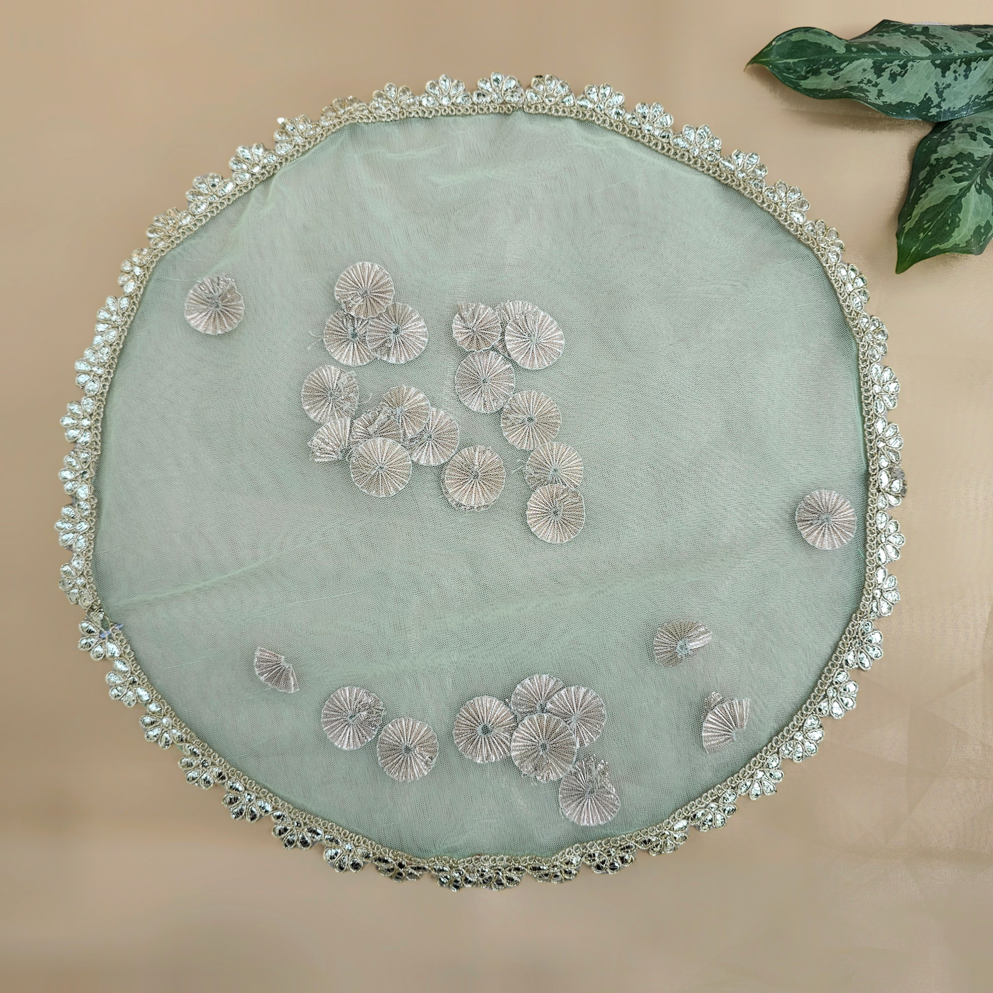 Round Gota Net Tray Cover