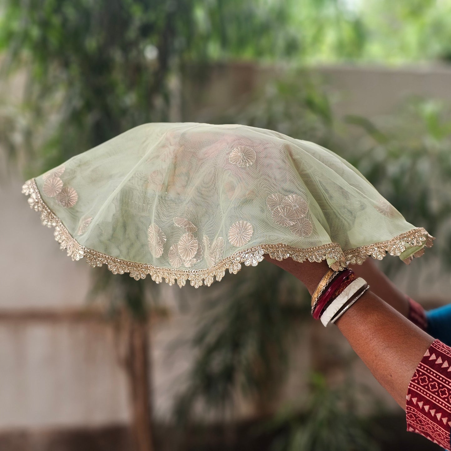Round Gota Net Tray Cover
