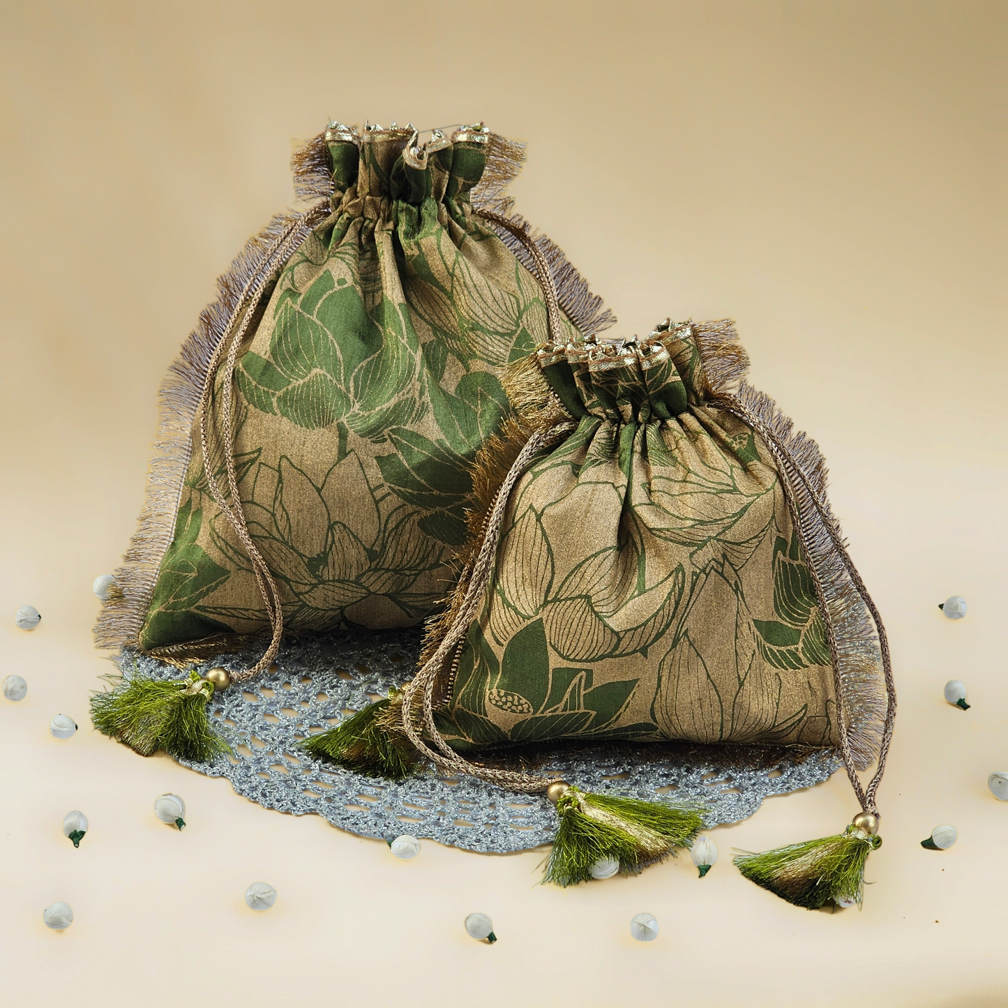 Lotus Silk Potli