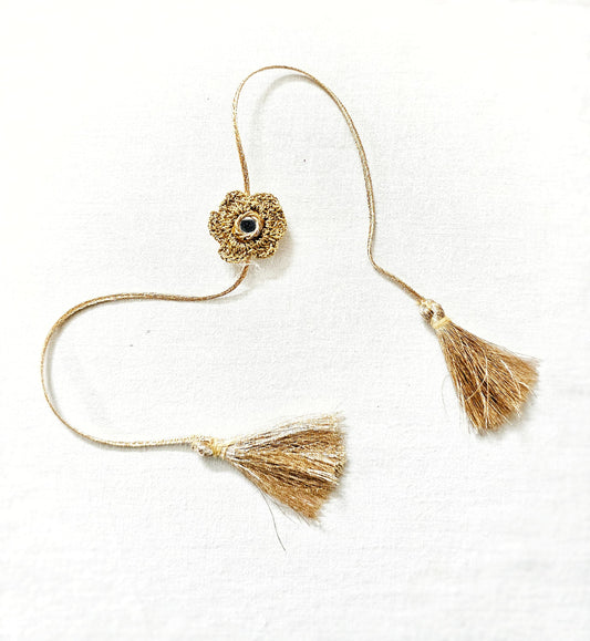 Gold Flower Rakhi