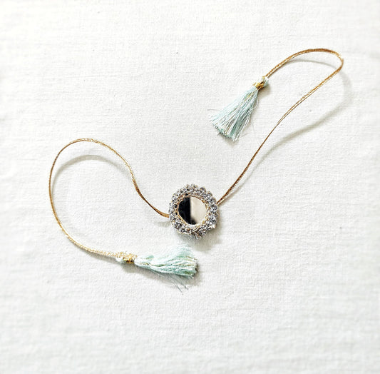 Sea Green Mirror Rakhi