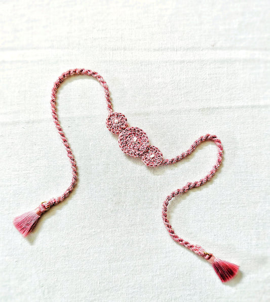 Pink Crochet Rakhi