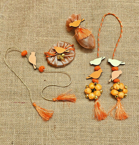 Orange Bird Rakhi Set