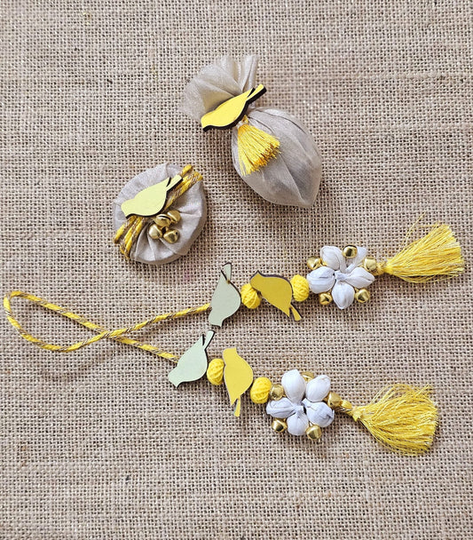 Yellow Bird Rakhi Set