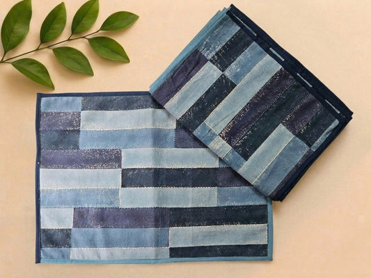 Indigo Brick Canvas Table Mats (Set of 6)