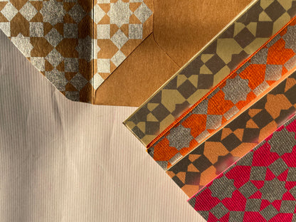 Star Print Greeting Cards (Set of 5)