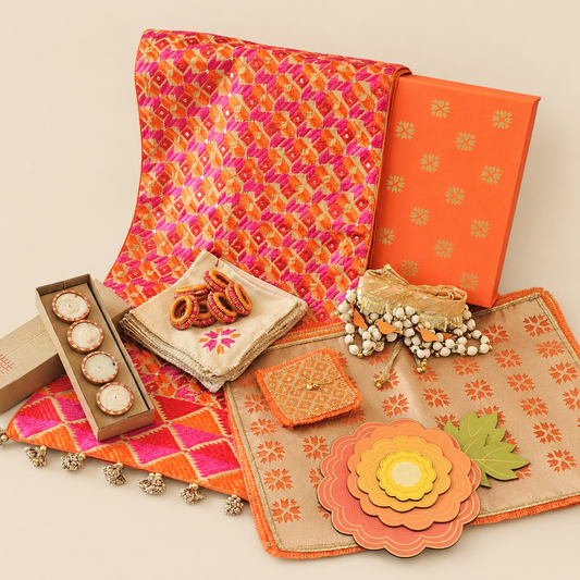 Orange Phulkari Large Hamper