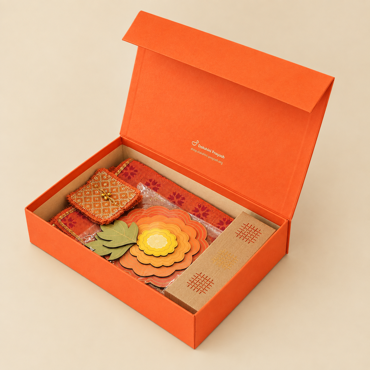 Orange Phulkari Medium Hamper