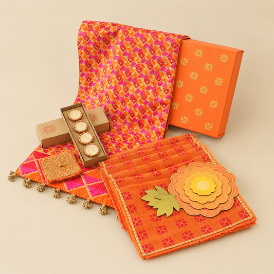 Orange Phulkari Medium Hamper