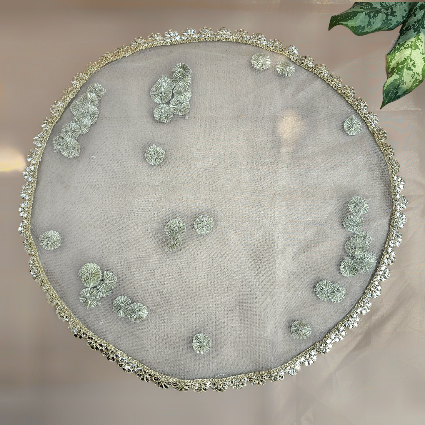 Round Gota Net Tray Cover