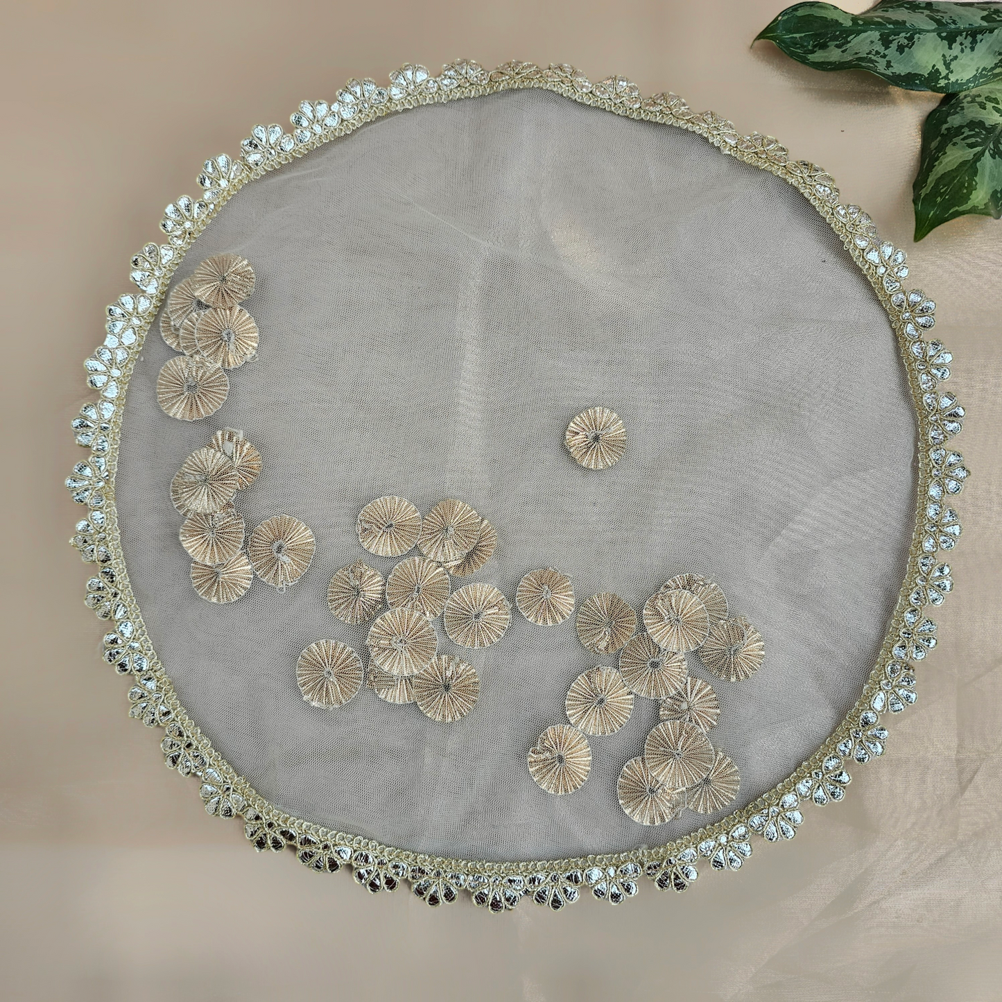 Round Gota Net Tray Cover
