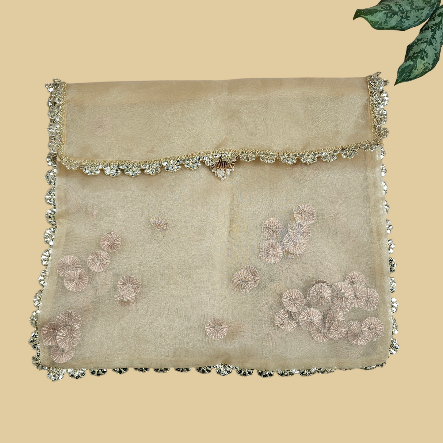 Gota Organza Saree Cover