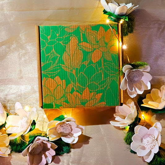 Green Christmas Shola LED Door Hangings (Set of 2)