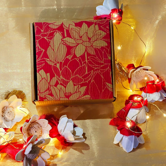 Red Christmas Shola LED Door Hangings (Set of 2)