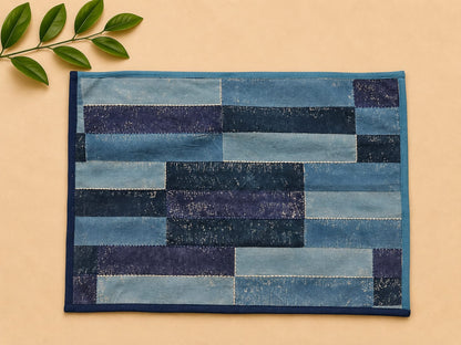 Indigo Brick Canvas Table Mats (Set of 6)