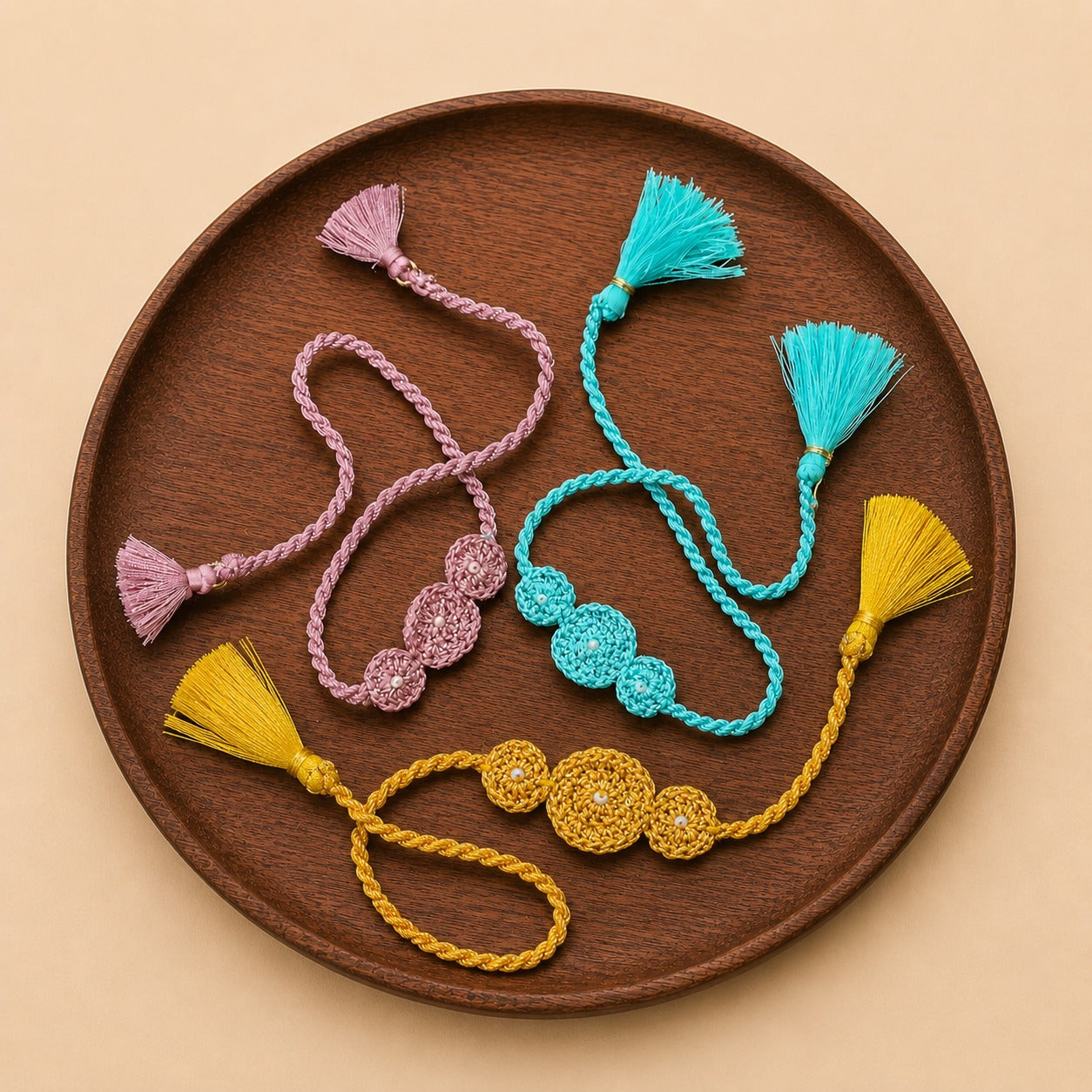 Crochet Discs Rakhi