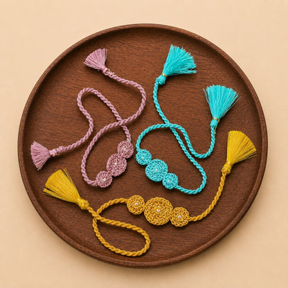 Crochet Discs Rakhi