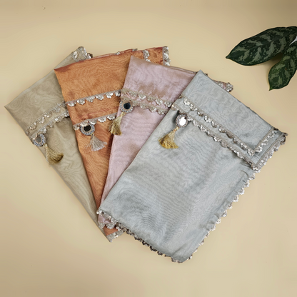 Scallop Tissue Saree Cover