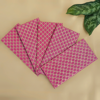 Fish Scale (Outline) Money Envelopes (Set of 5)
