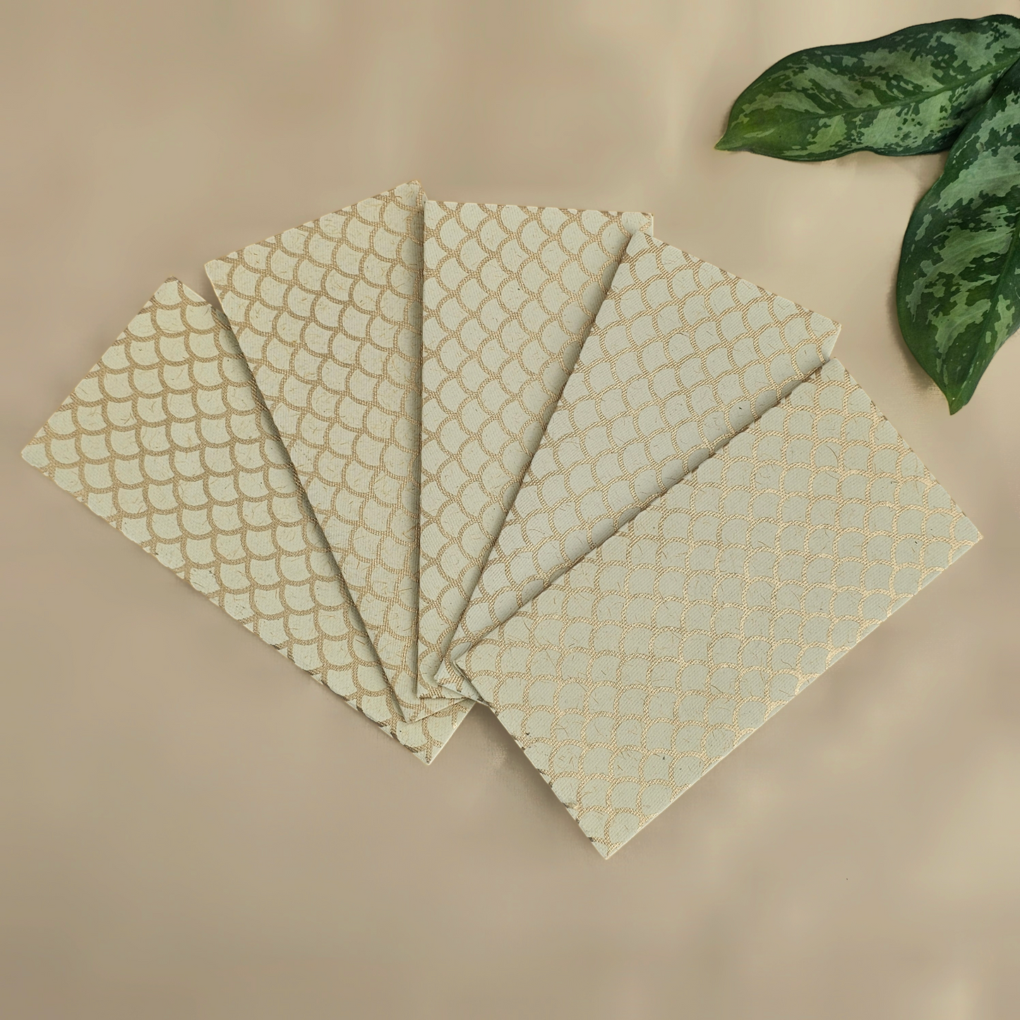 Fish Scale (Outline) Money Envelopes (Set of 5)