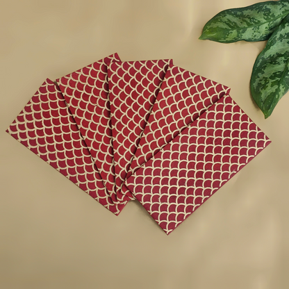 Fish Scale (Outline) Money Envelopes (Set of 5)