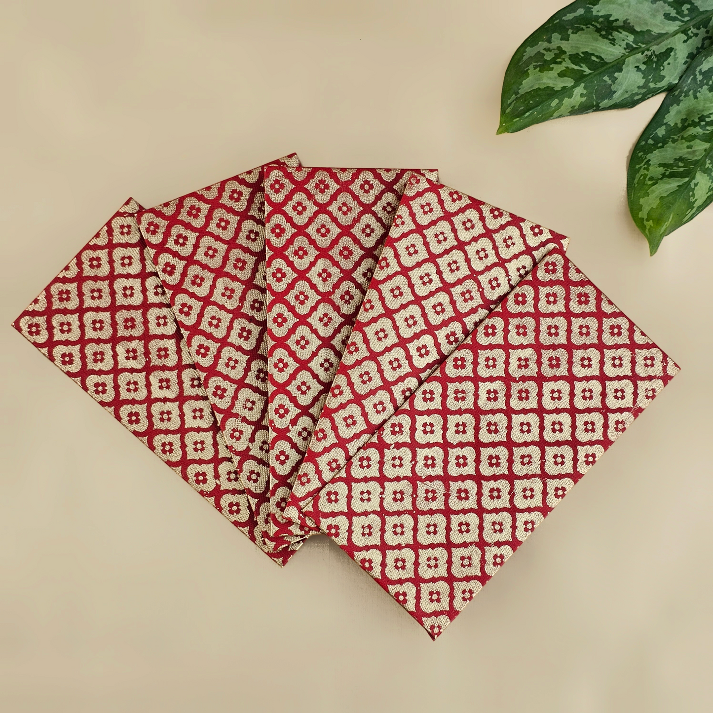Mughal Boota Money Envelopes (Set of 5)