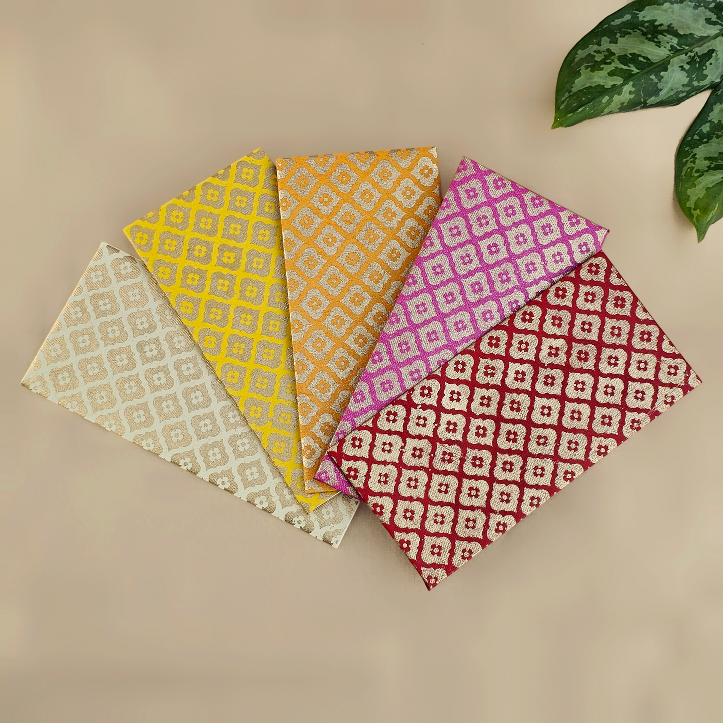 Mughal Boota Money Envelopes (Set of 5)
