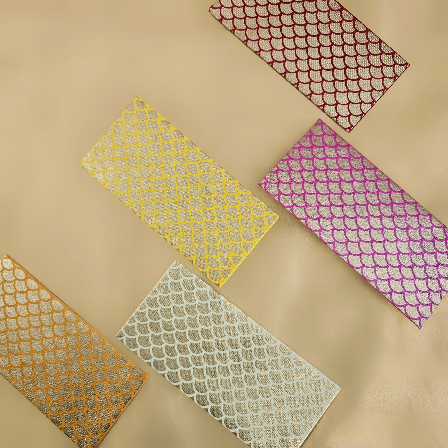 Fish Scale Money Envelopes (Set of 5)