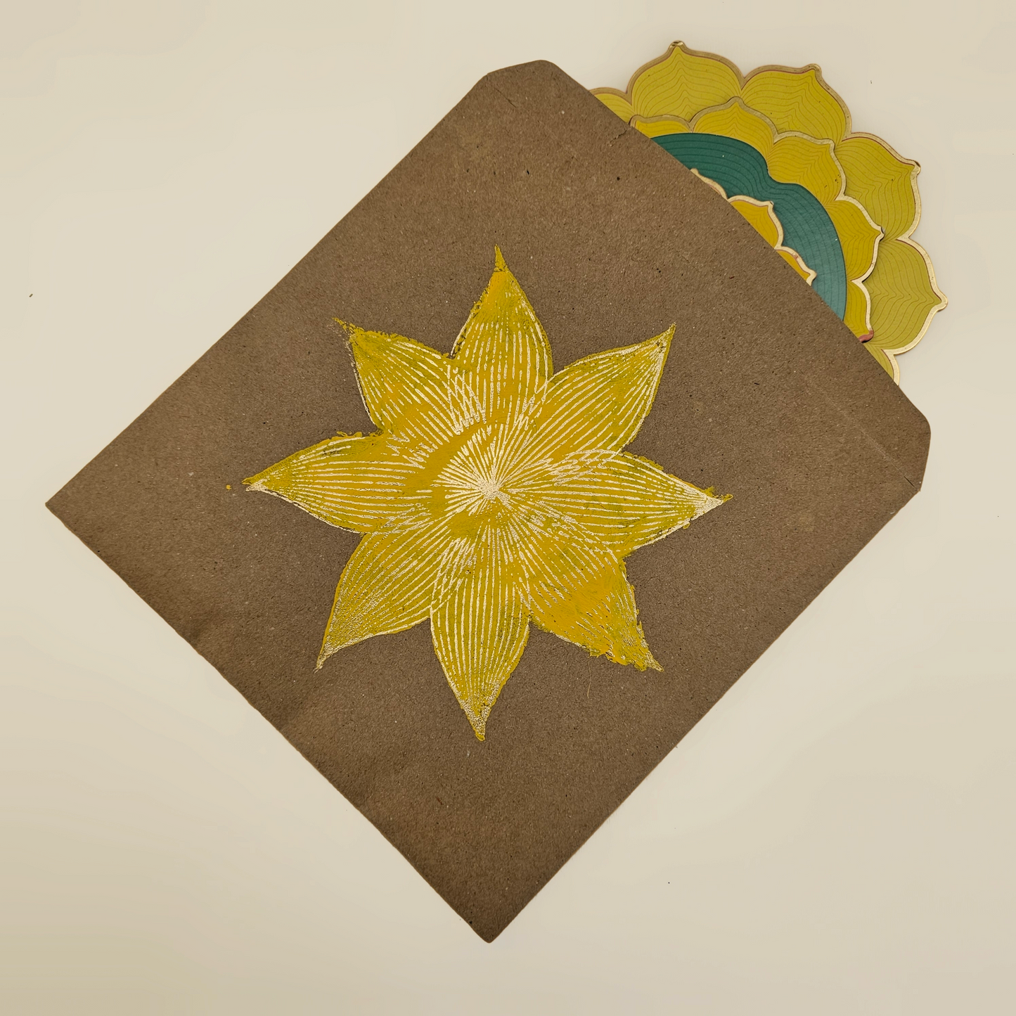 Yellow Lotus Rangoli