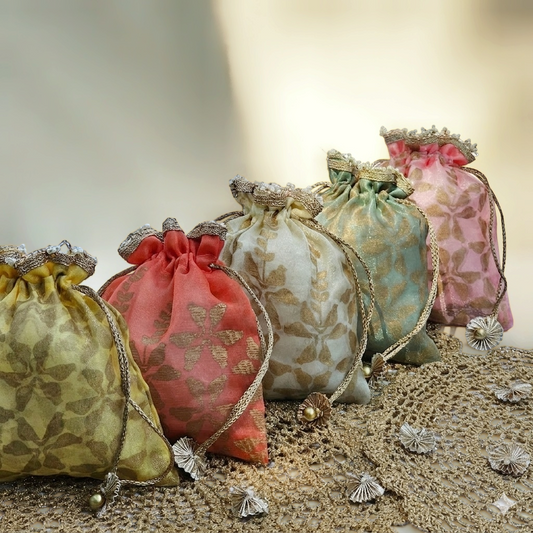 Parrot Organza Potli