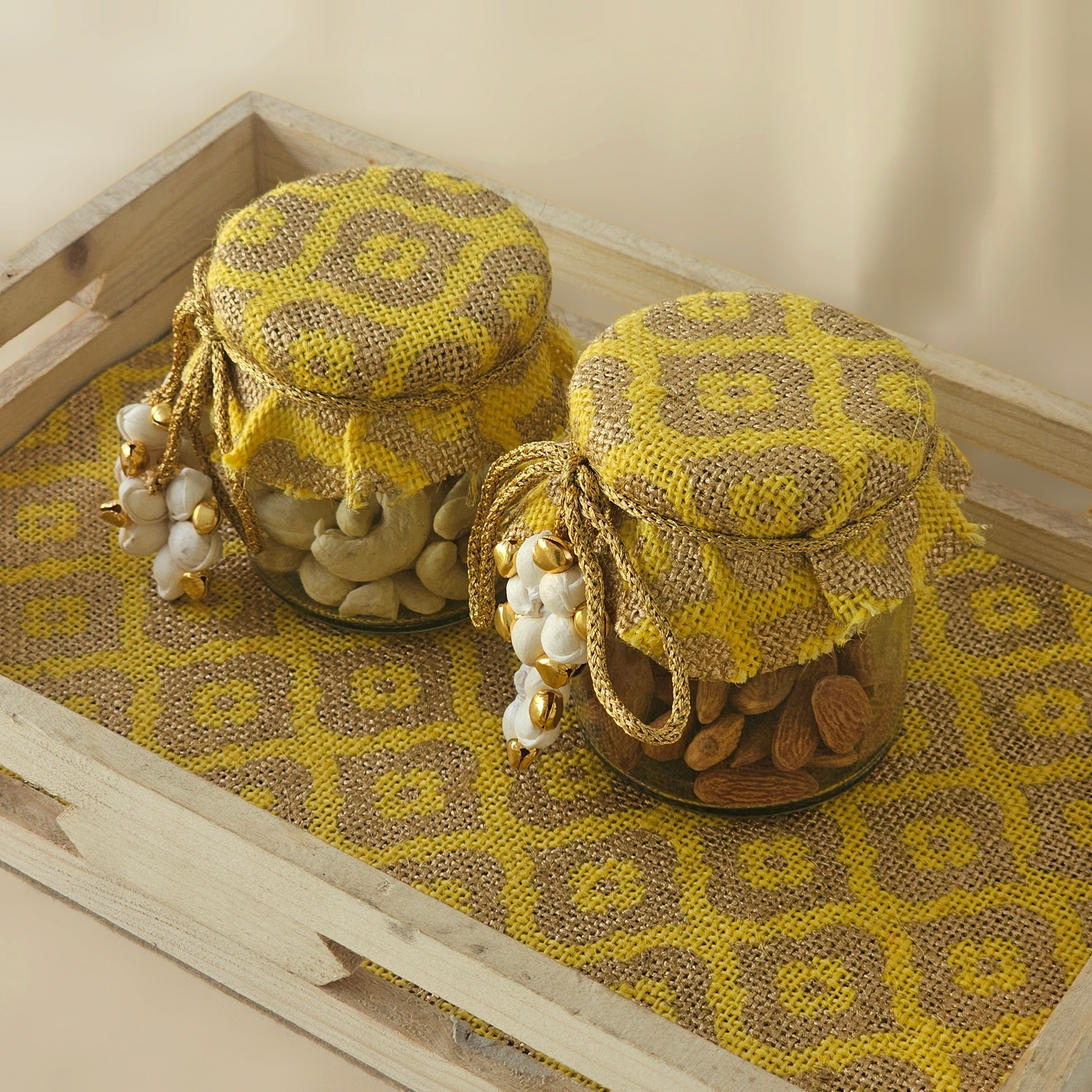Jute Gift Tray Set