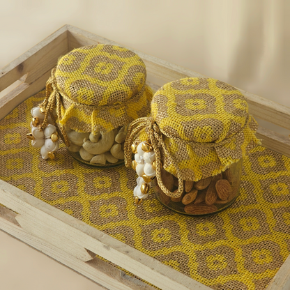 Jute Gift Tray Set