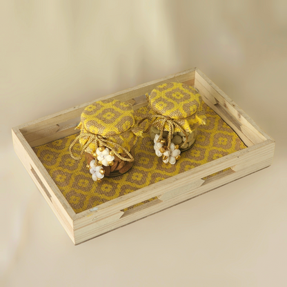 Jute Gift Tray Set