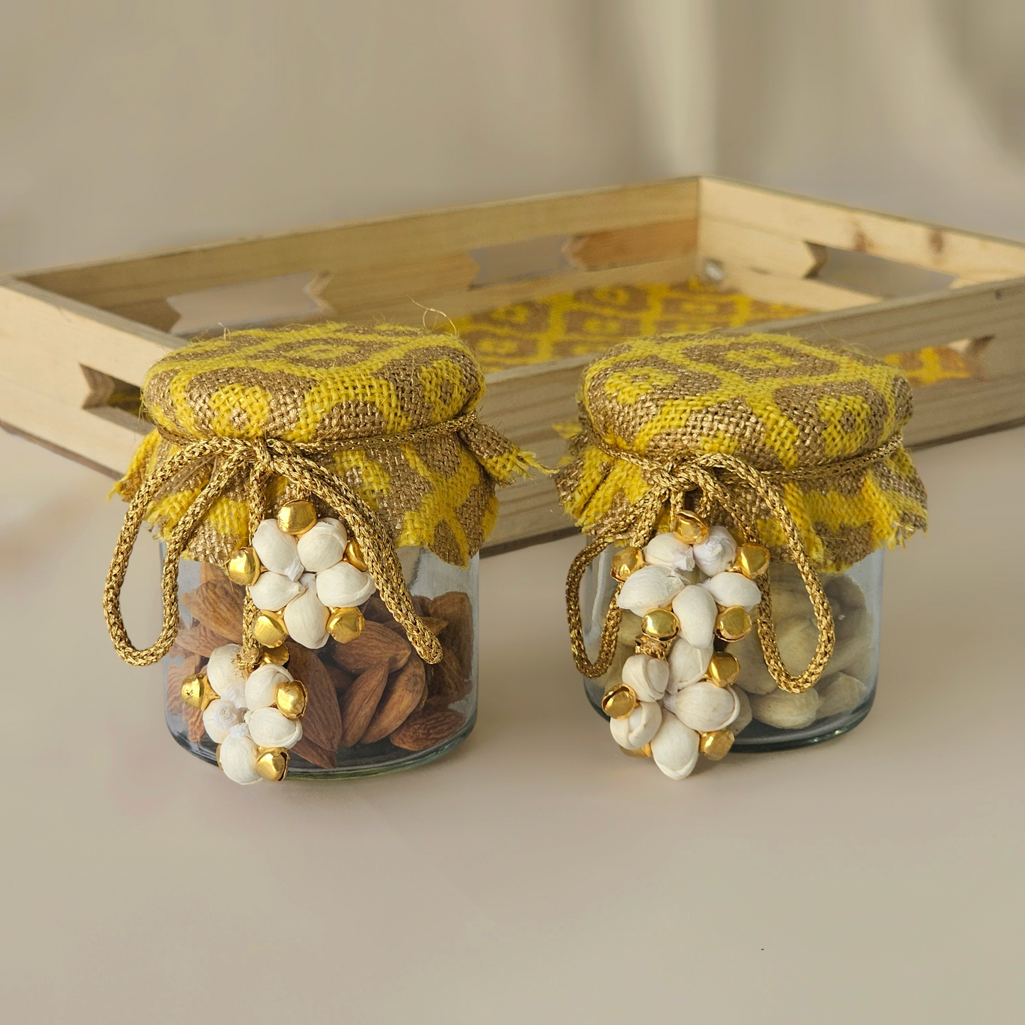 Jute Gift Tray Set