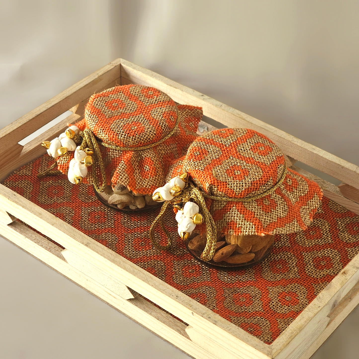 Jute Gift Tray Set