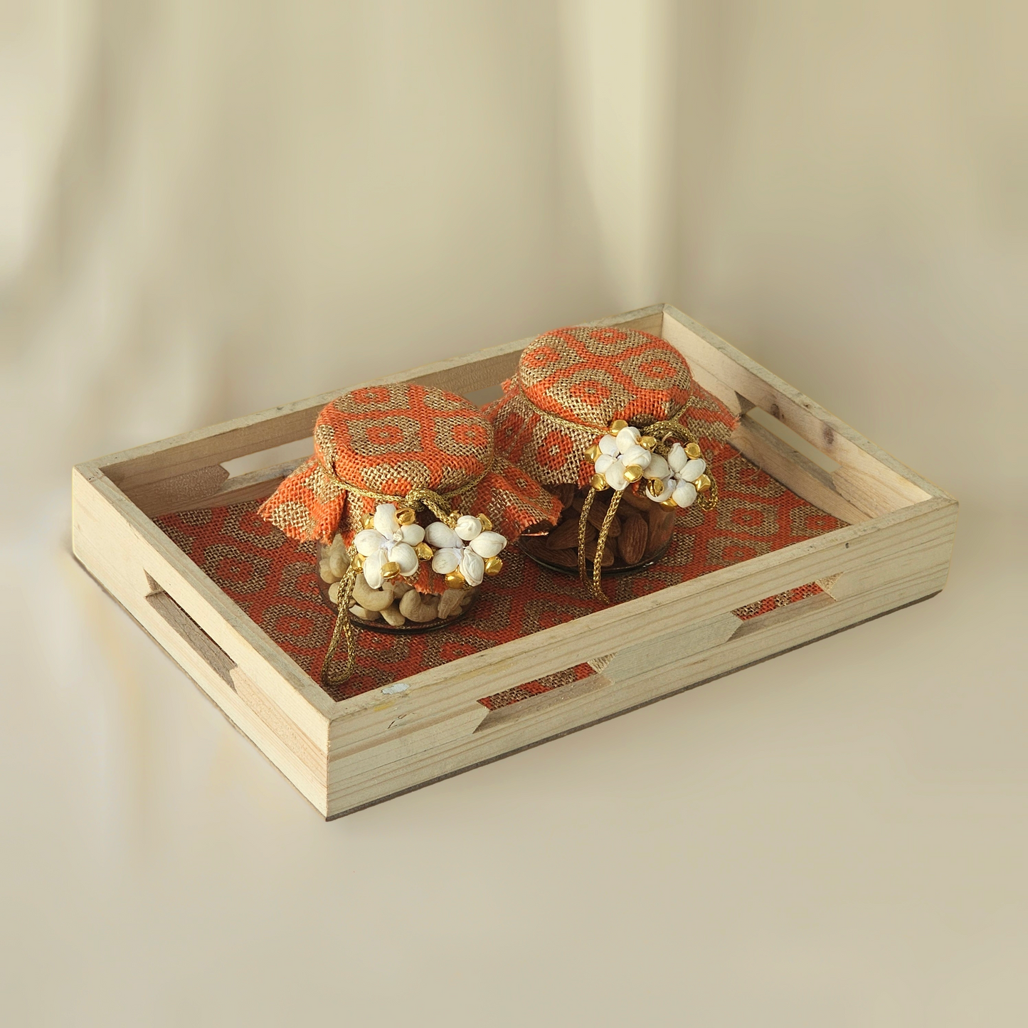 Jute Gift Tray Set