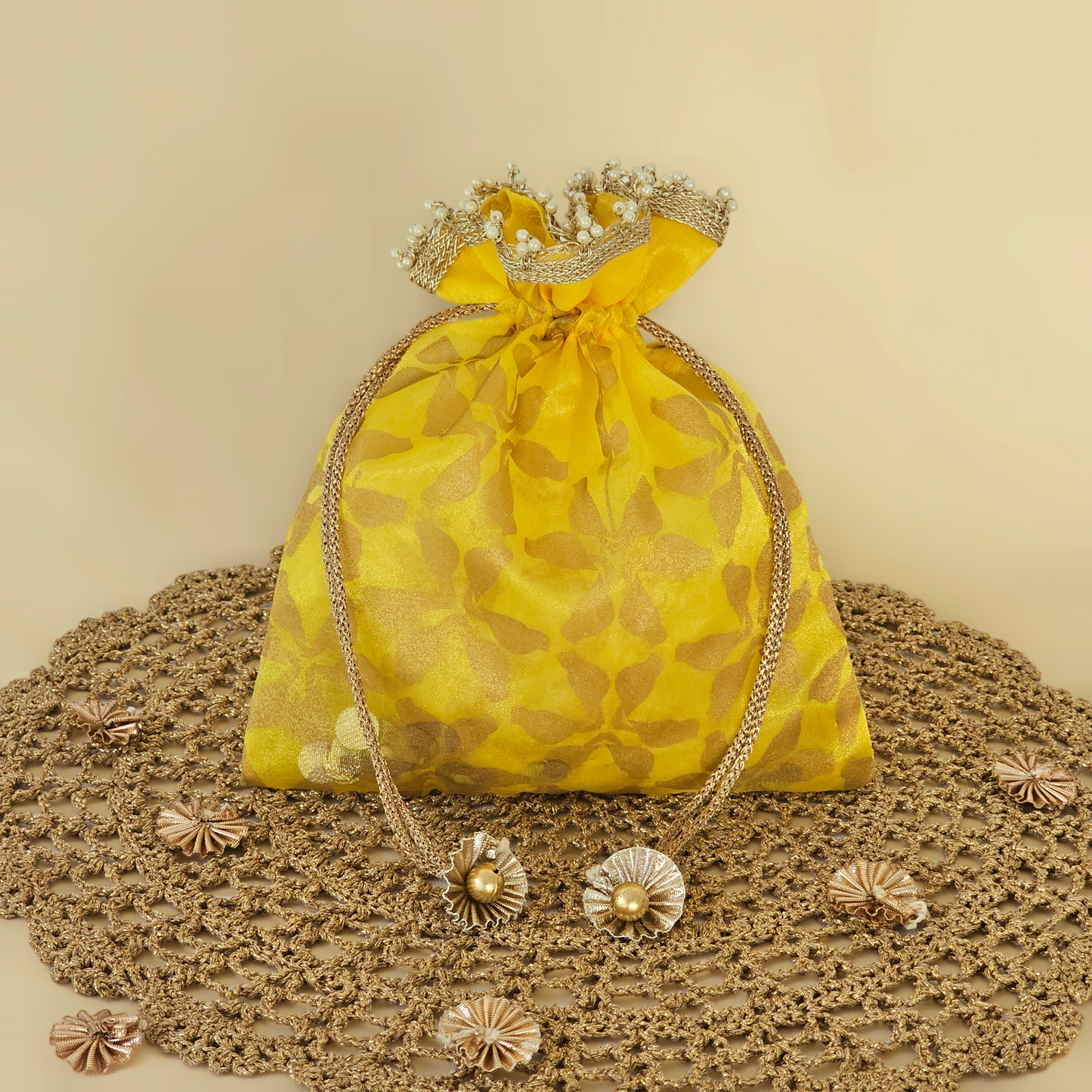 Parrot Organza Potli