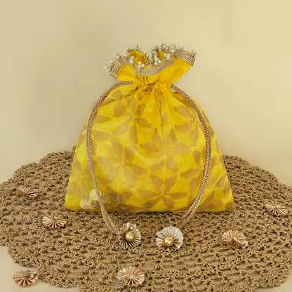 Parrot Organza Potli
