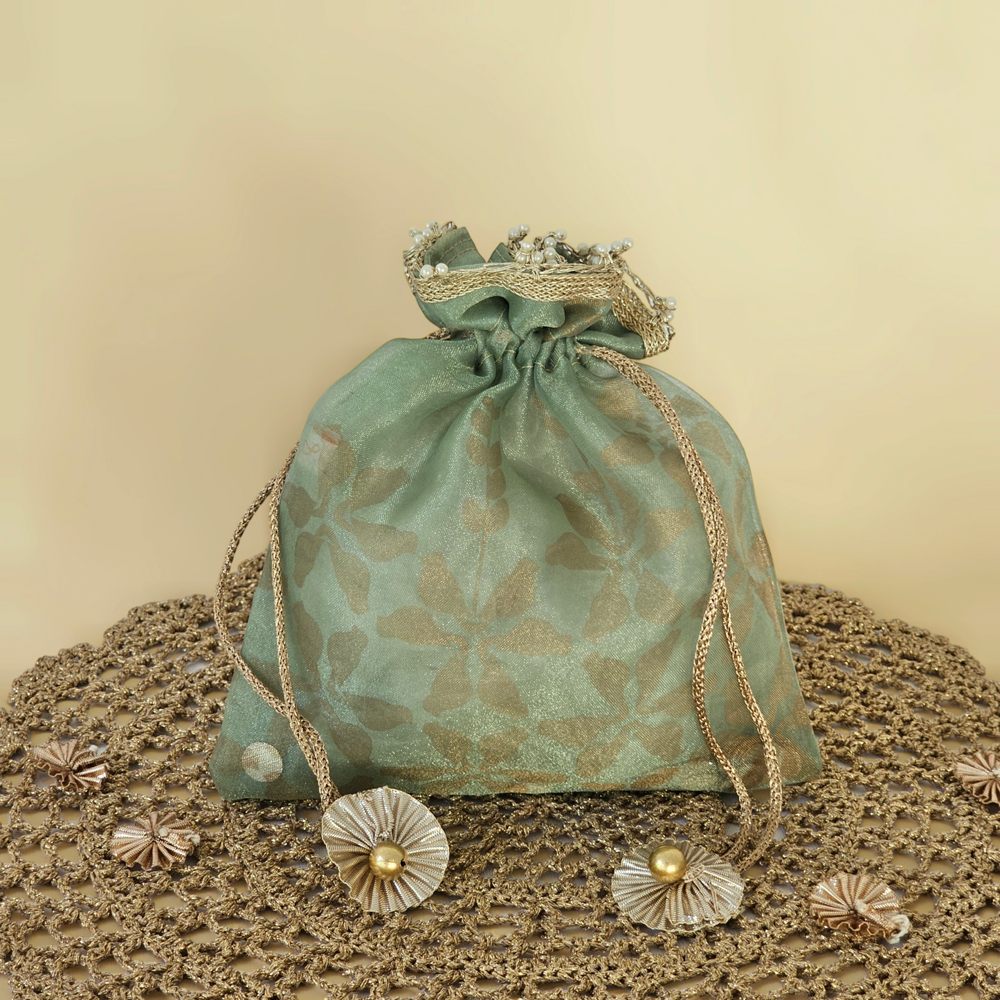 Parrot Organza Potli