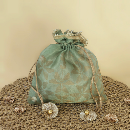 Parrot Organza Potli
