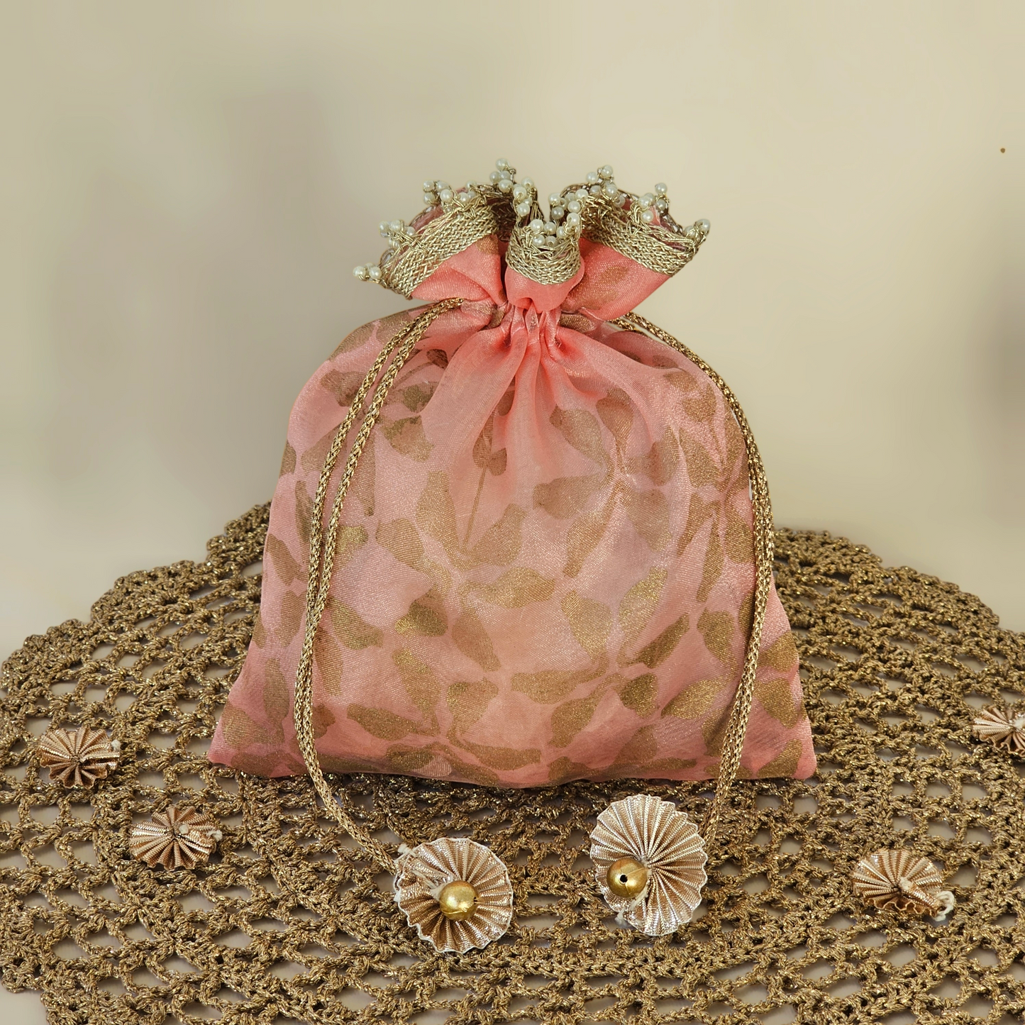 Parrot Organza Potli