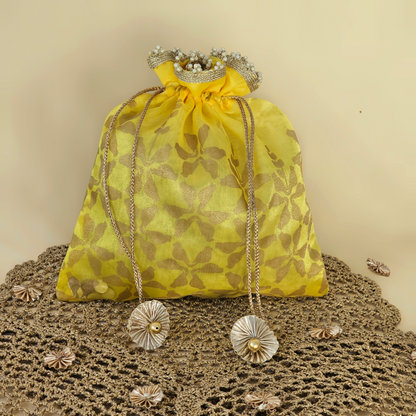 Parrot Organza Potli